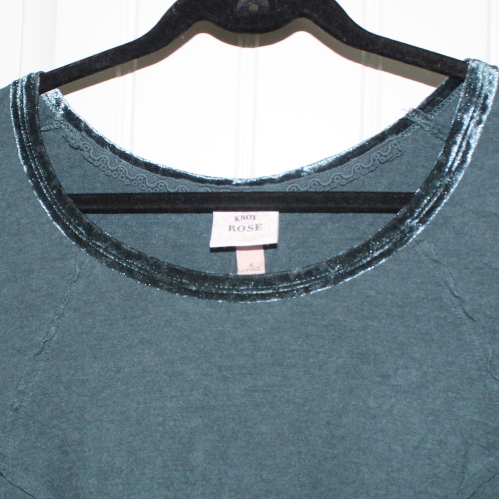 Knox Rose long sleeve green top Size S - Picture 2 of 5